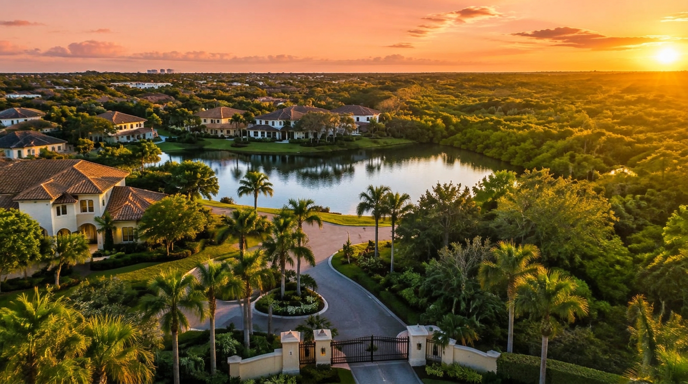 Leafy Southwest Florida landscape near Estero