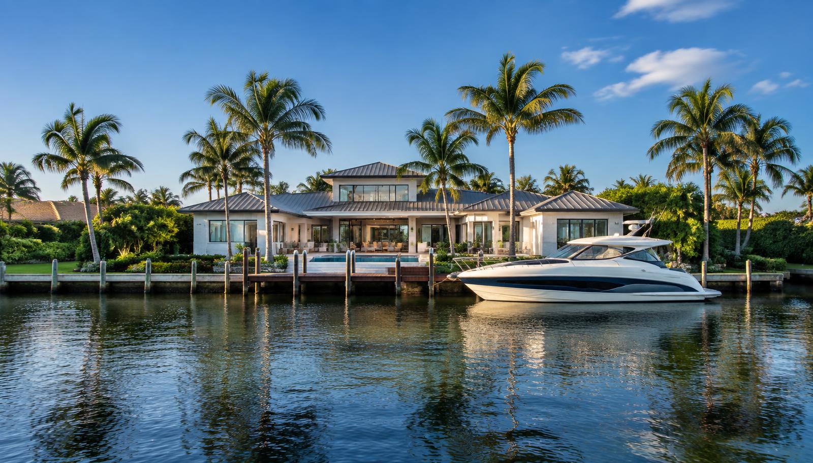 Editorial representation of waterfront estate living in Naples
